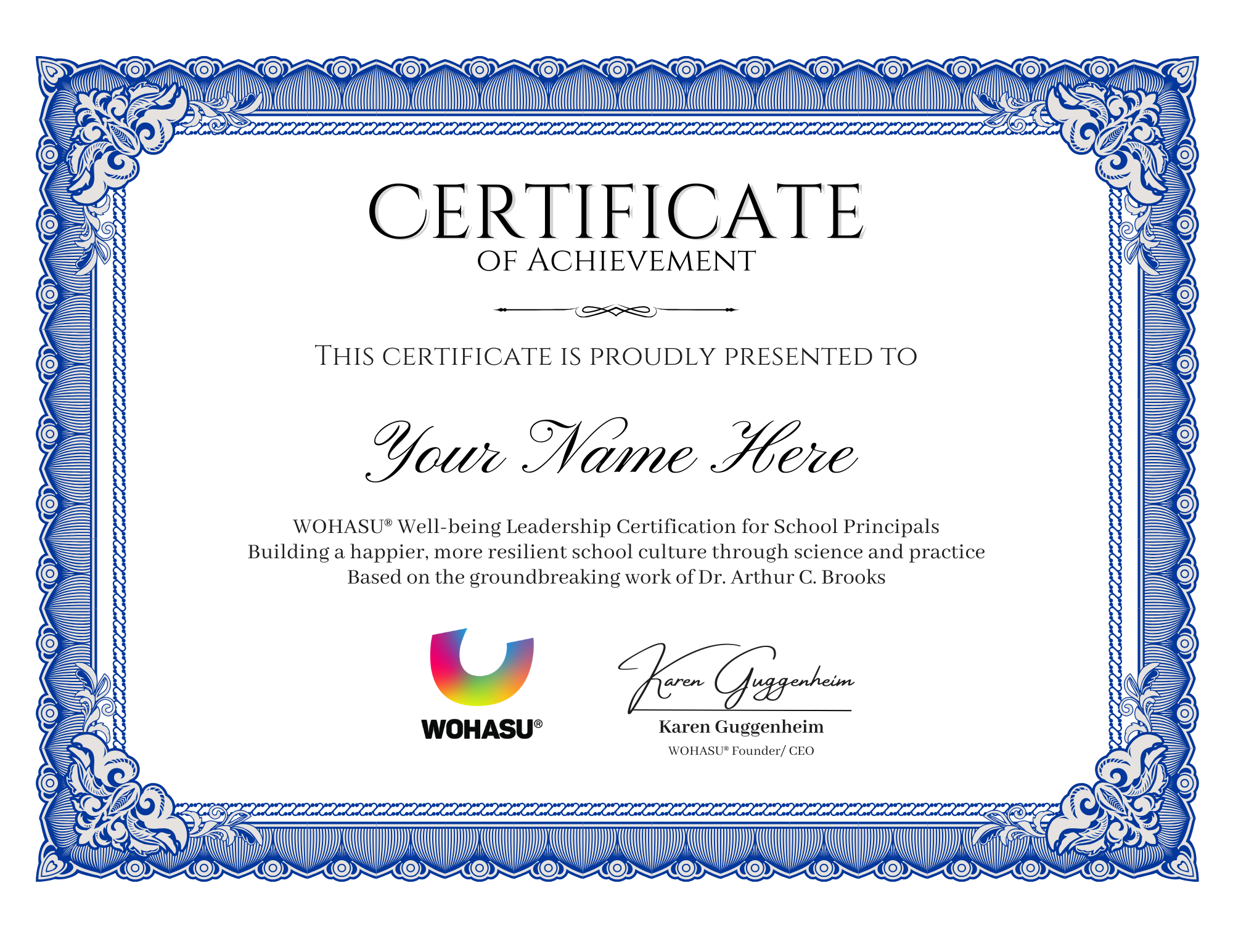 Holistic Well-being Leadership CERTIFICATE